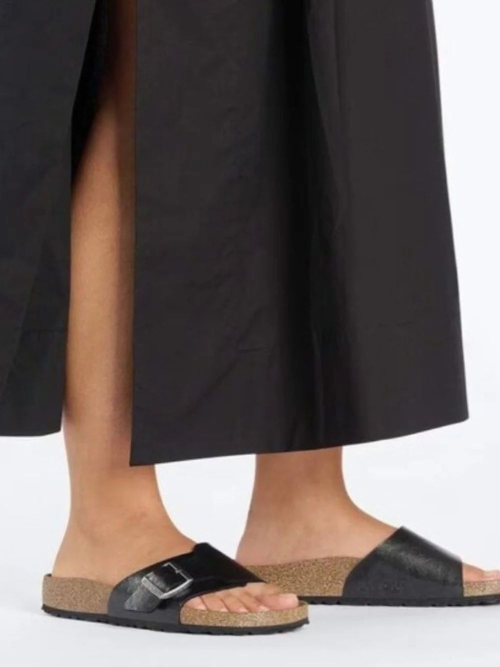 Catalina Birkenstock Black Cork Slide Sandals